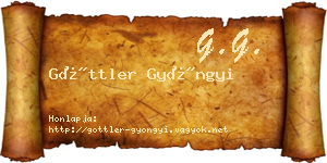 Göttler Gyöngyi névjegykártya